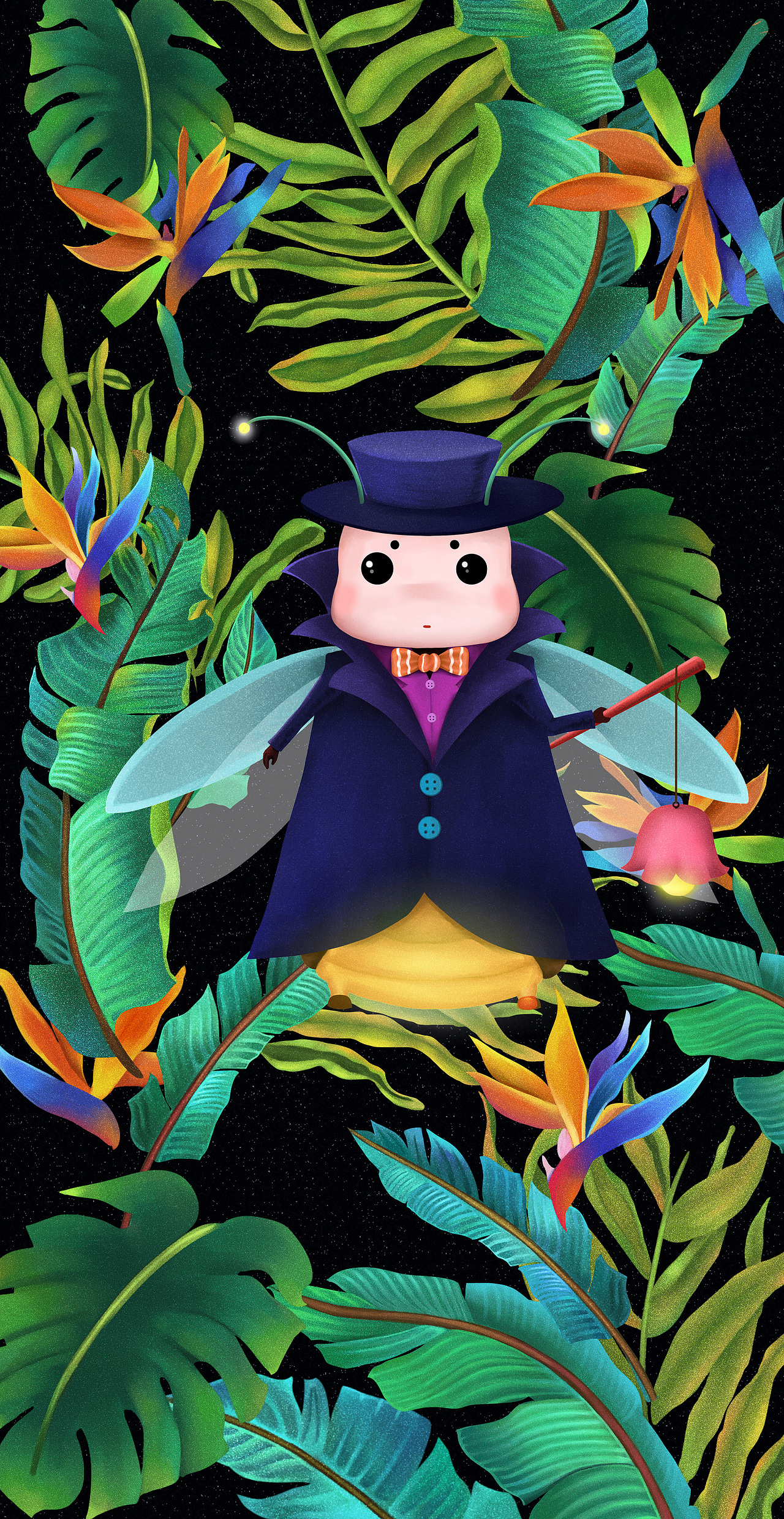 丛林萤火虫手机壳设计