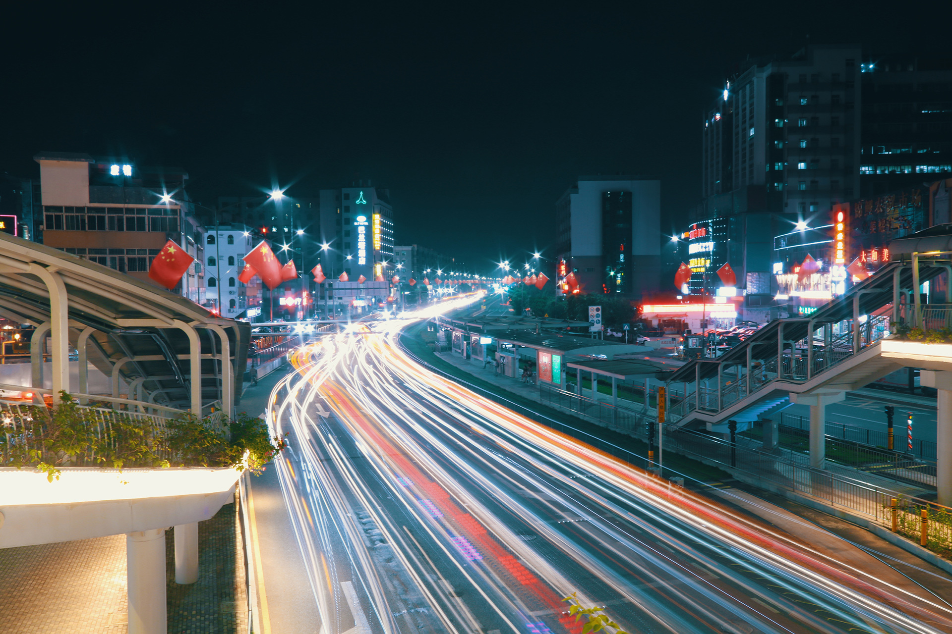 延时摄影(缩时摄影)-街头车流