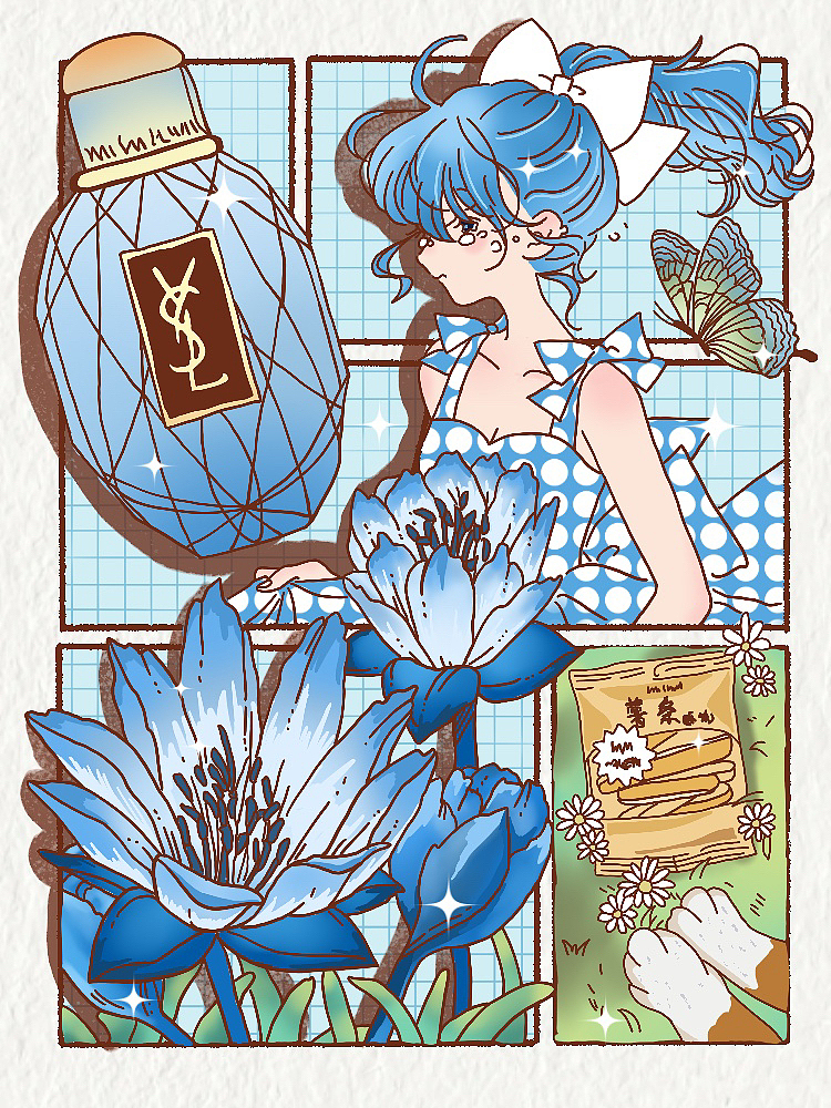 分镜插画｜花卉➕小物件饰品（图ZMzI0OTExMjI0） - 创作习作 - 站酷设计师Indeepmood原创素材 - 站酷ZCOOL