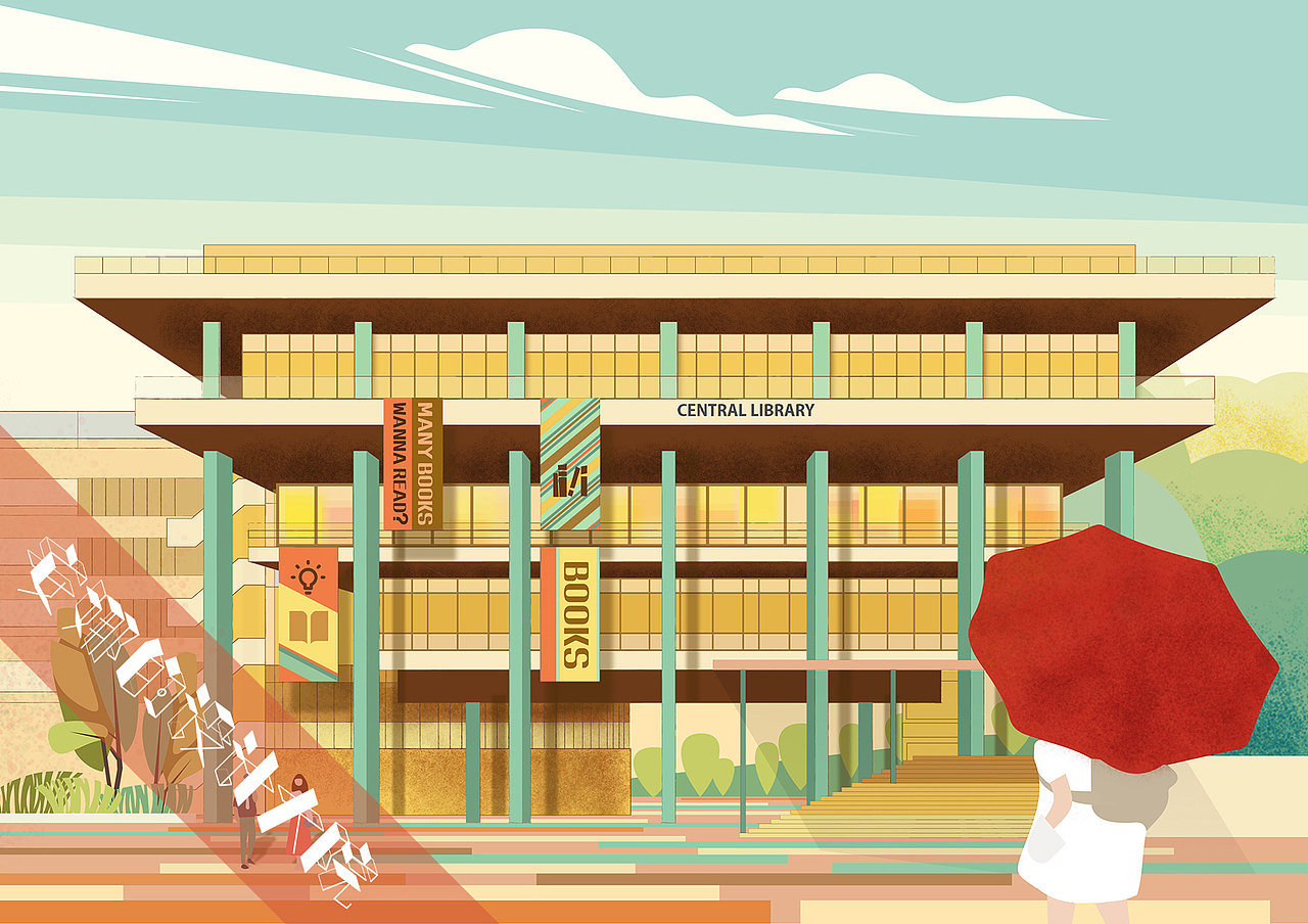 新加坡国立大学建筑插画+周边纪念品 1/3