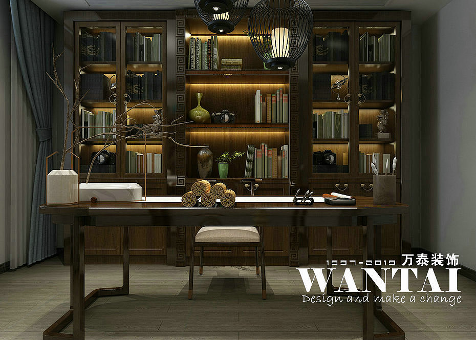 泰安旧房改造 | 新元花园150m²新中式风格装修效果图