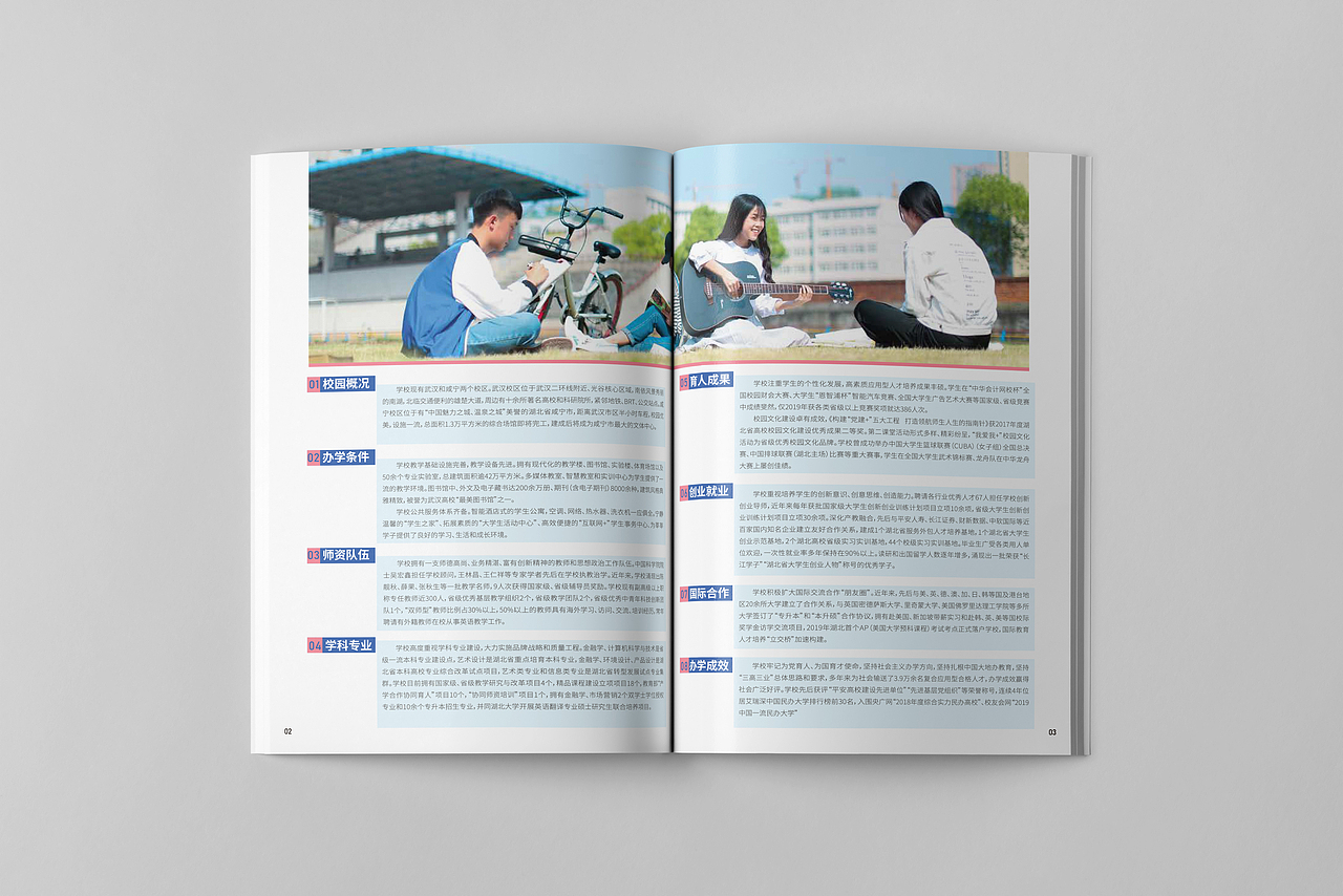 湖北商贸学院2020年招生简章版式设计