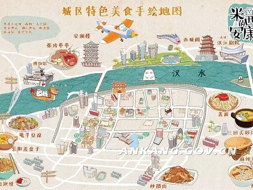 手绘地图景区手绘地图导览