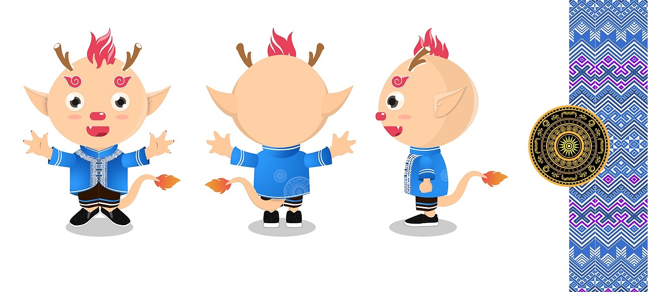 早期做的 广西本土吉祥物小龙人