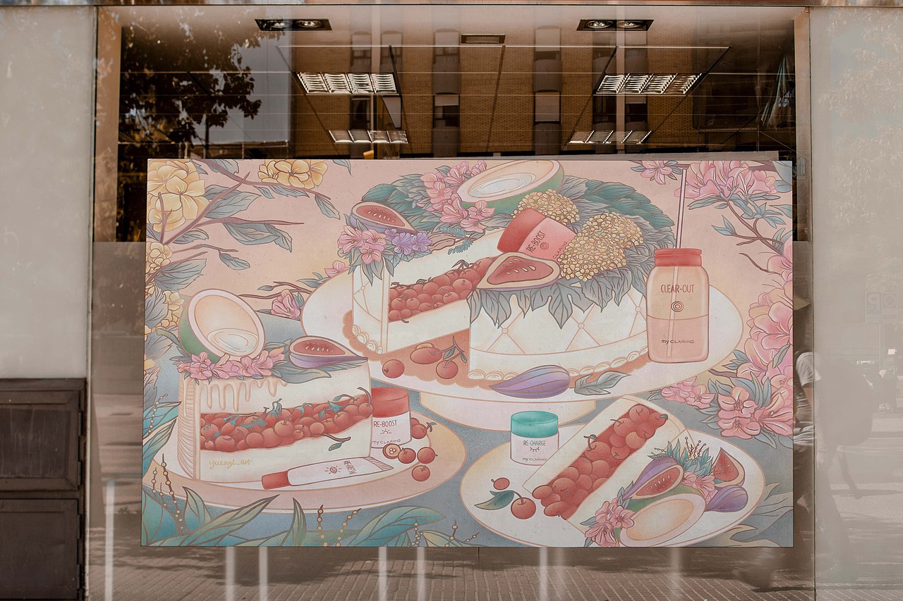 #my CLARINS 寻找天然好食肌#（图ZMjk4NzY5NTM2） - 海报 - 站酷设计师小雨在画些什么原创素材 - 站酷ZCOOL