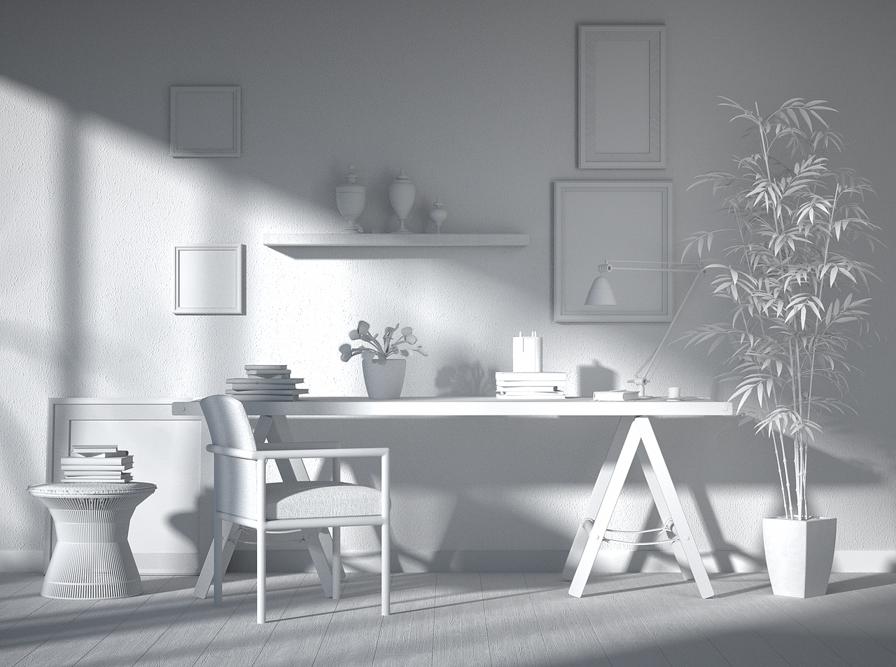 C4D+OC渲染练习丨室内一角（图ZMjU0MzExMDY0） - 其他空间 - 站酷设计师Jackson97原创素材 - 站酷ZCOOL