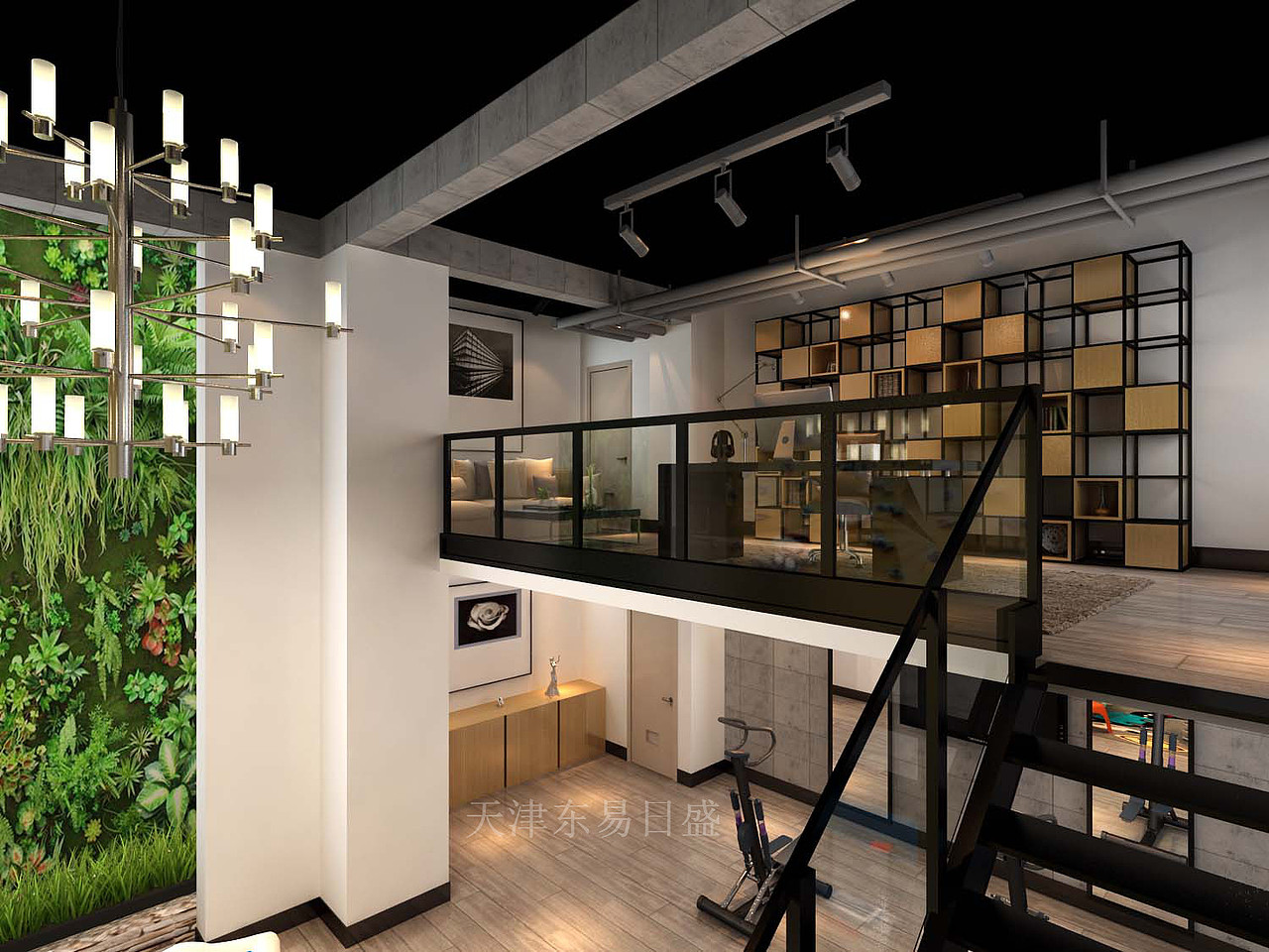 数码珑园现代简约风格地下室装修效果图