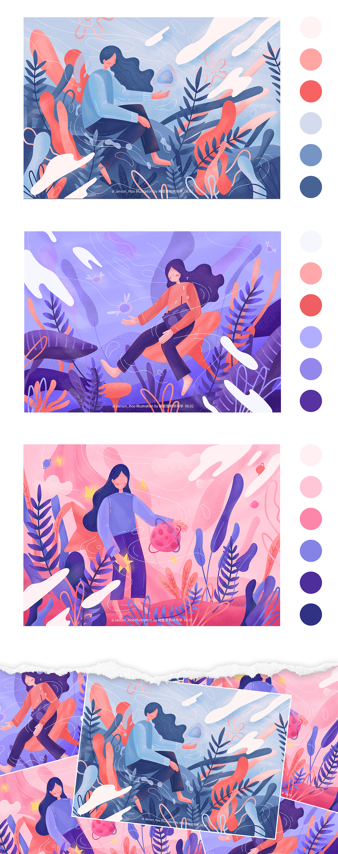 扁平纹理插画小结-2019/04-06