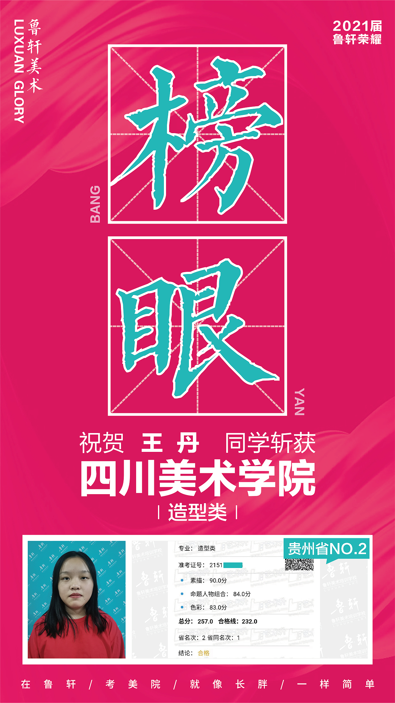 鲁轩美术2021年贵州川美战绩