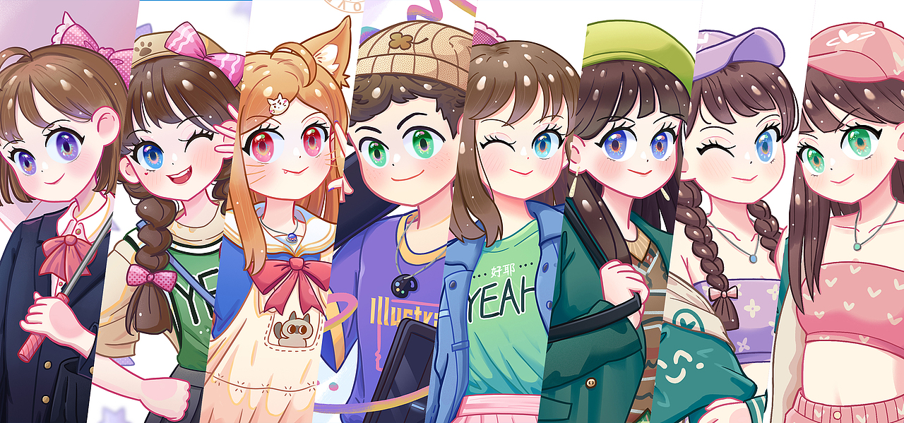 软萌风格美少女系列，请收下今日份可爱吧~