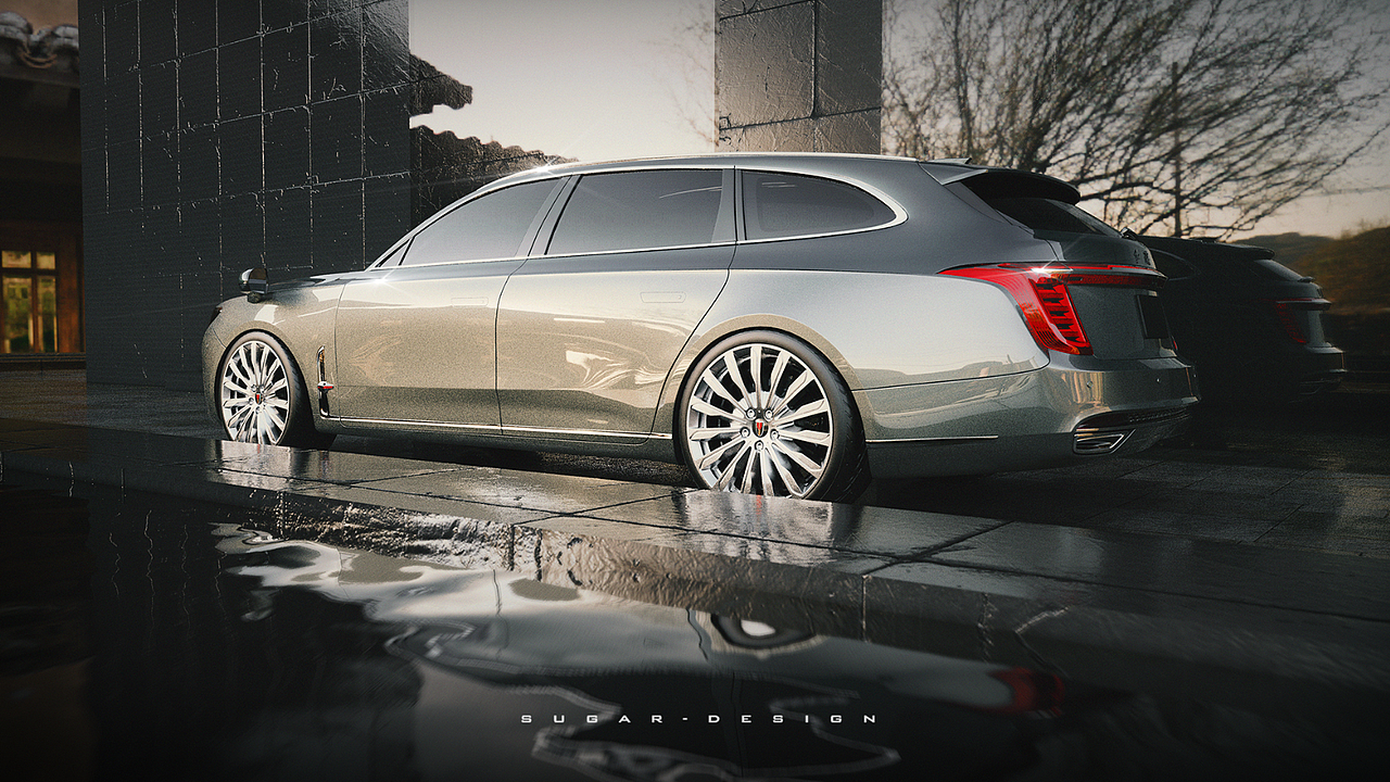 红旗h9旅行车3d设计