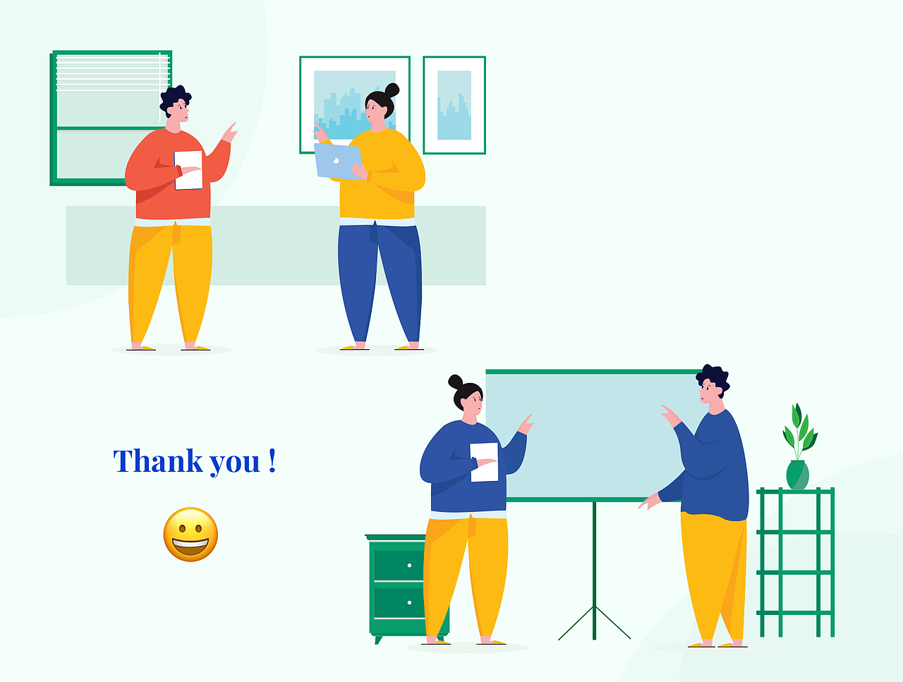 办公室插画（图ZMjQwMjE3MDY0） - 概念设定 - 站酷设计师范悠然A原创素材 - 站酷ZCOOL