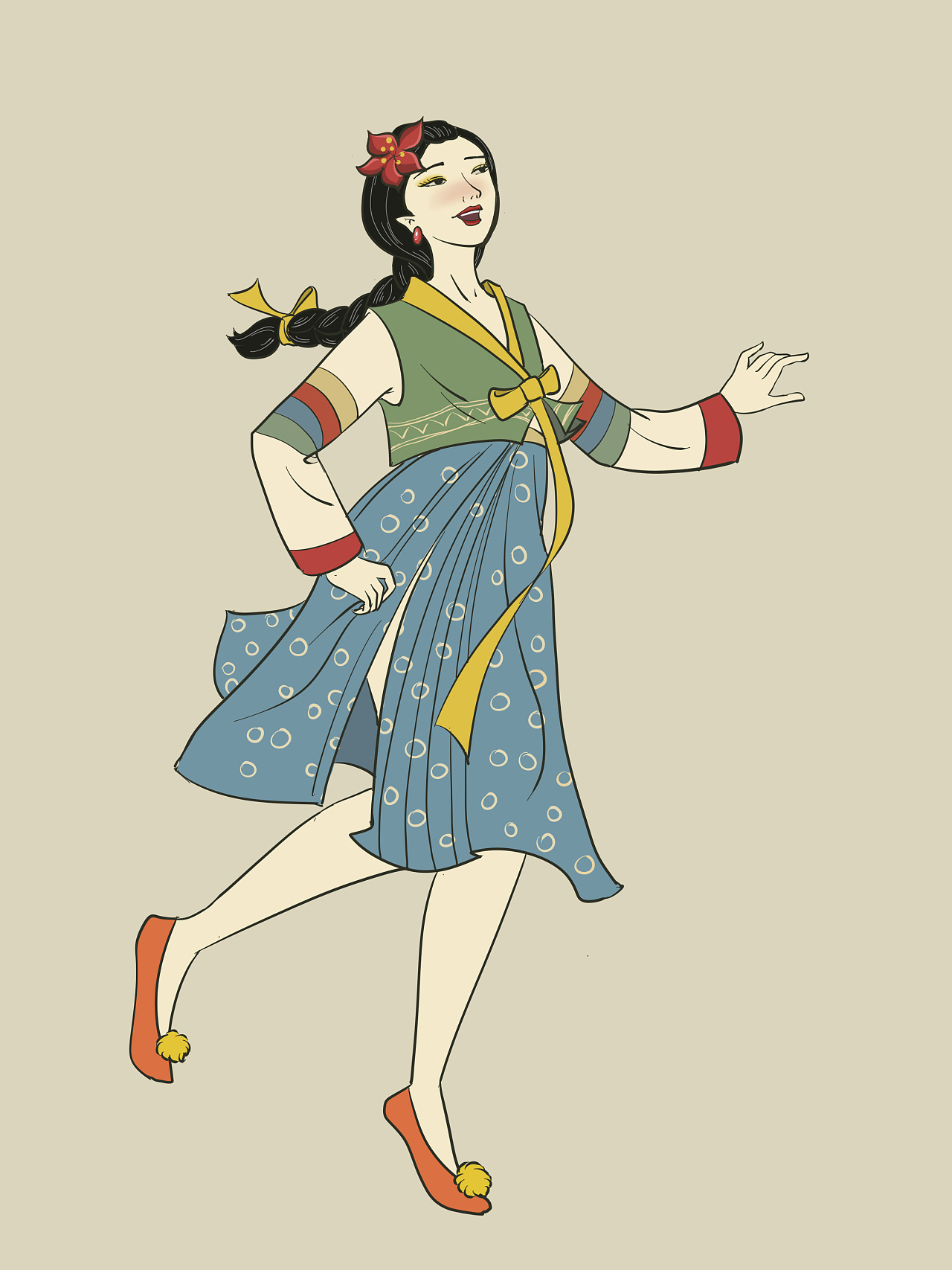 朝鲜族女性壁纸15822_朝鲜族女性_卡通插画类_图库壁纸_68Design