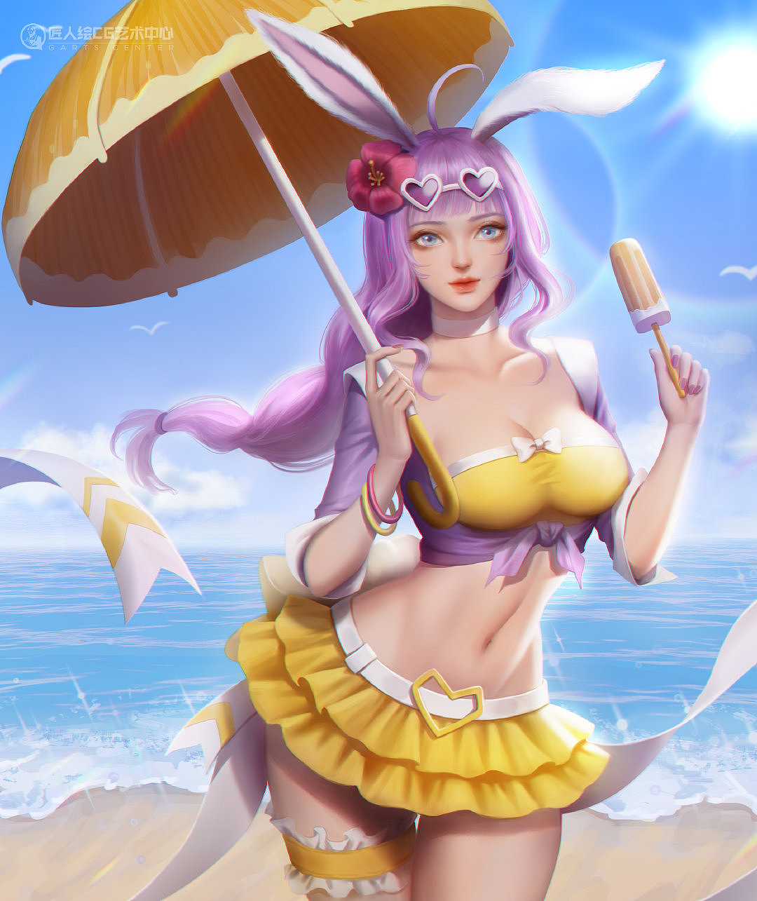 王者荣耀中公孙离的蜜橘之夏皮肤