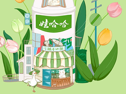 春天来瓶童年快乐水—AD钙