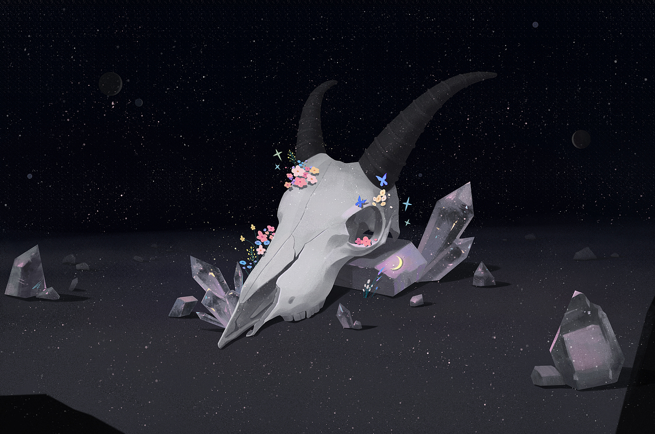 《宝石微光》系列插画 一（图ZMzE5NDA3NDky） - 创作习作 - 站酷设计师希卡w原创素材 - 站酷ZCOOL