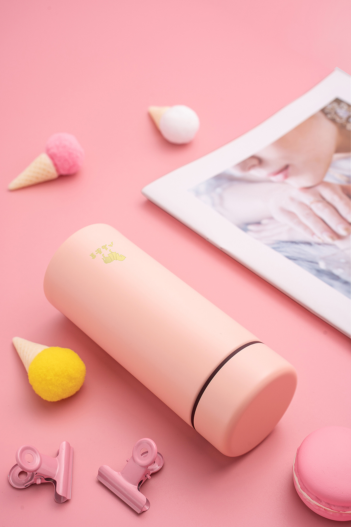 八马雅秀保温杯静物摄影与详情页