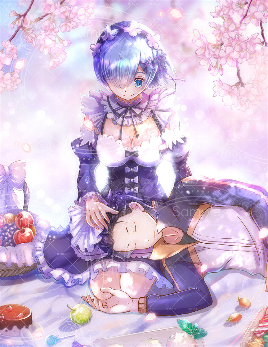 re:从零开始的异世界生活原创同人插画蕾姆与菜月昴