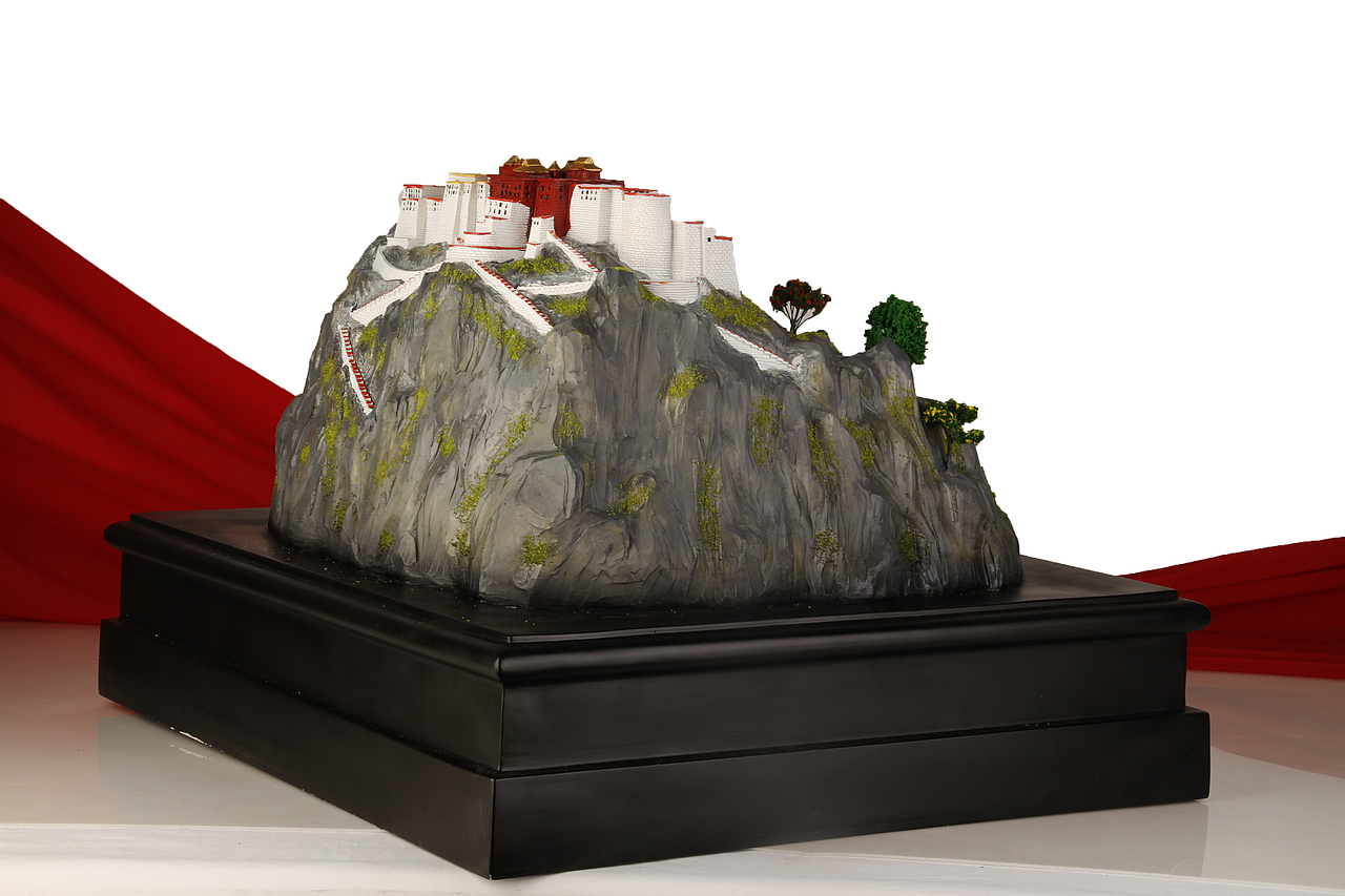 手工建模立体布达拉宫树脂模型大号问世