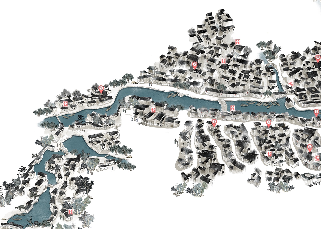 嘉兴西塘古镇地图图片