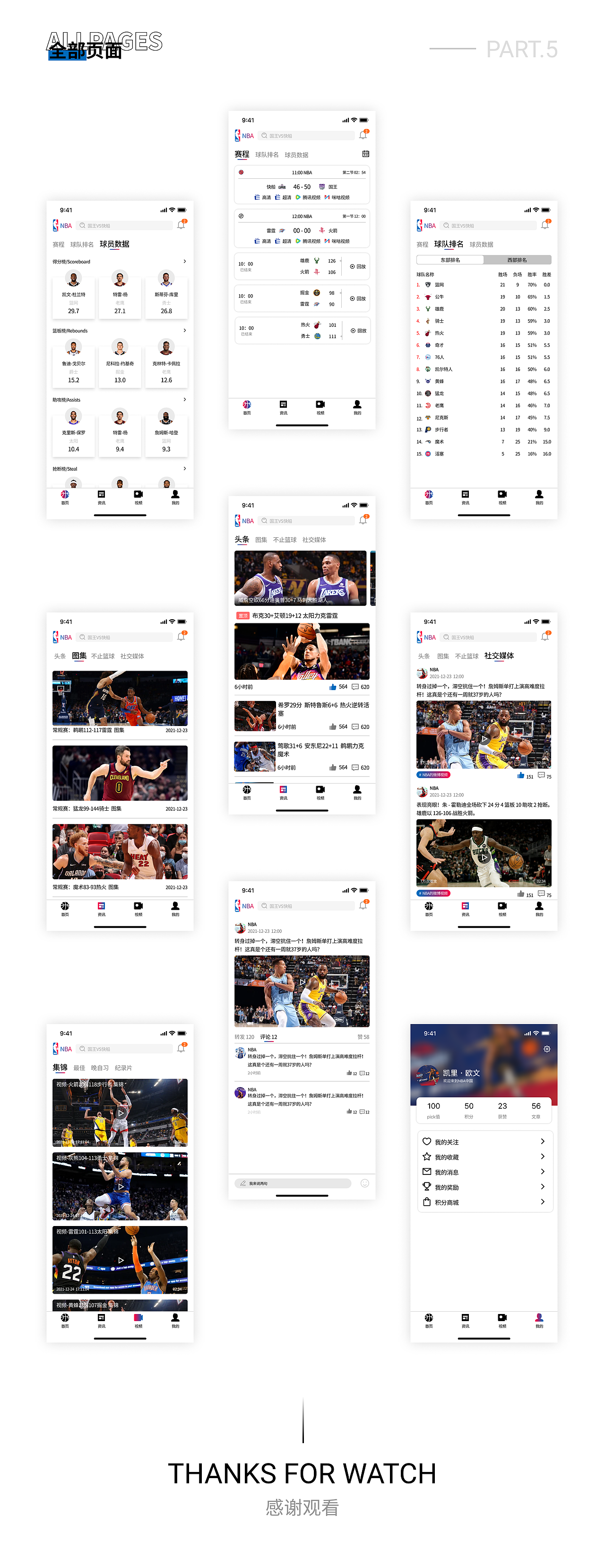 NBA中国 | App Redesign | 作品集（图ZMjgzOTI5MjA4） - APP界面 - 站酷设计师Hisoka_原创素材 - 站酷ZCOOL