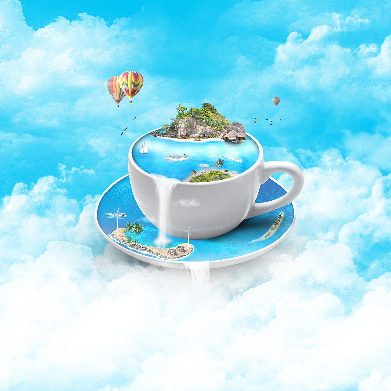茶杯 创意海报合成（图ZNTIwNDUyMjQ=） - 运营设计 - 站酷设计师a502347020原创素材 - 站酷ZCOOL