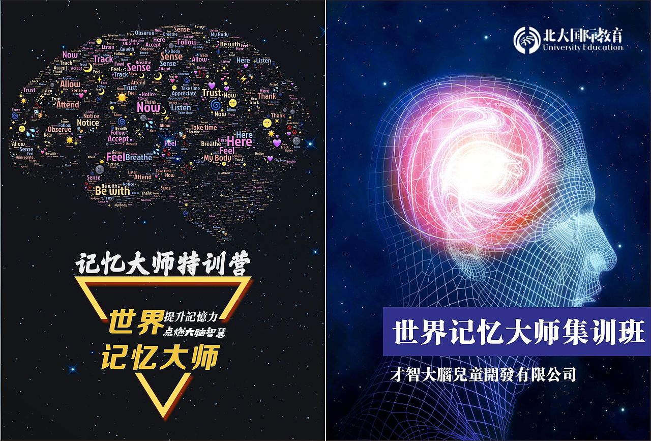 世界记忆大师全脑潜能开发宣传画册封面