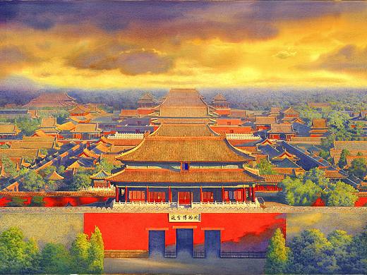 谁会画故宫呢？并且还是故宫全景，傻不傻！