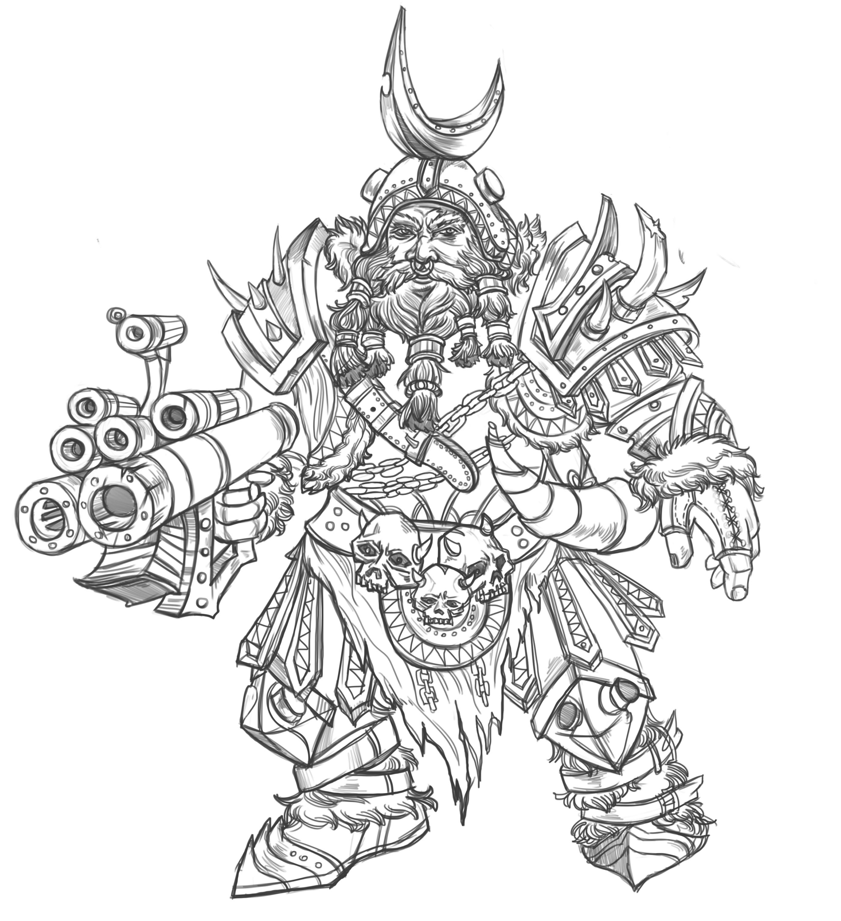 矮人练习|插画|游戏原画|starkiller - 原创作品 - 站酷 (zcool)