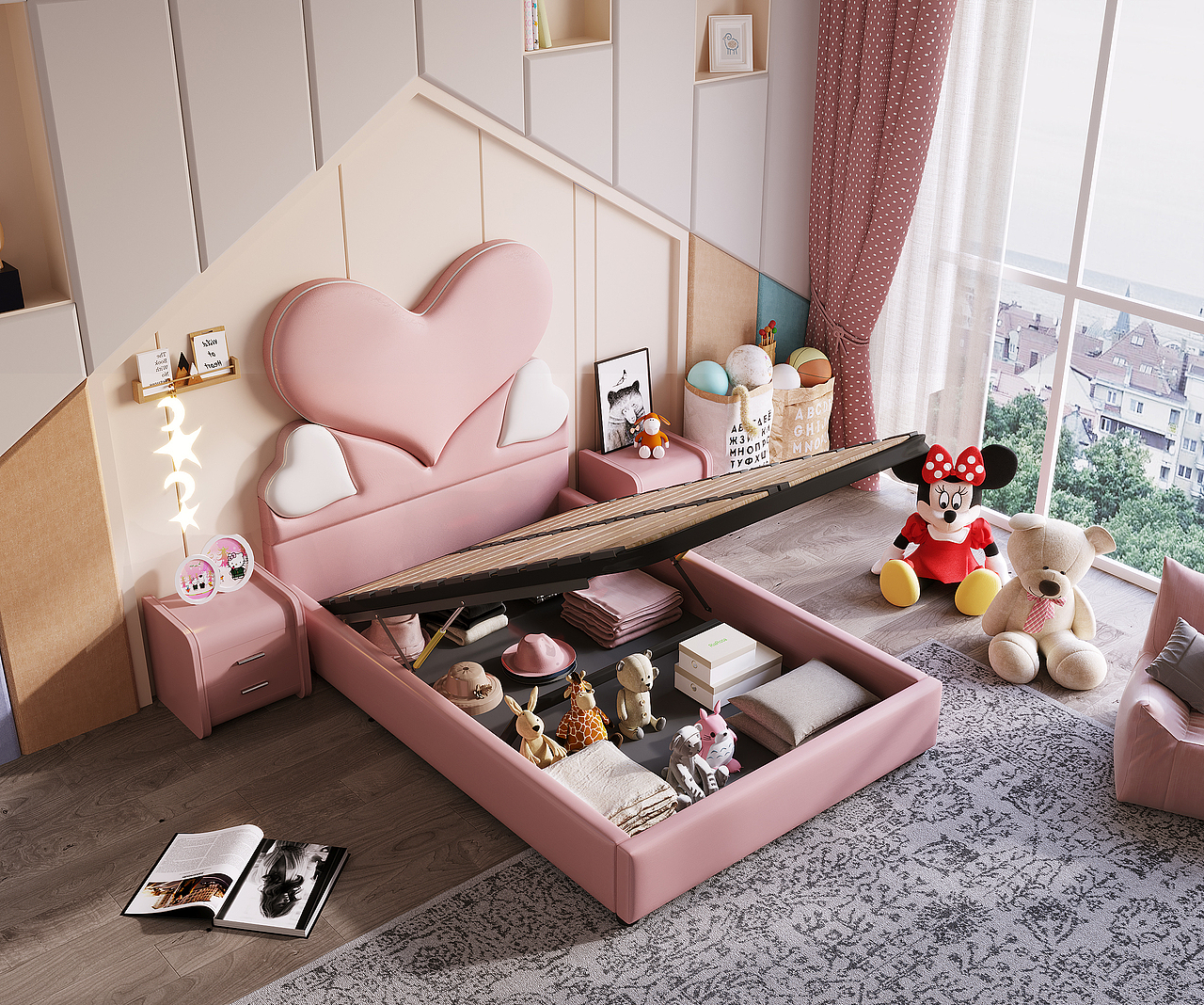 小公舉粉色愛(ài)心床（圖ZMjI4NDkxNzU2） - 產(chǎn)品 - 站酷設(shè)計(jì)師w1233原創(chuàng)素材 - 站酷ZCOOL