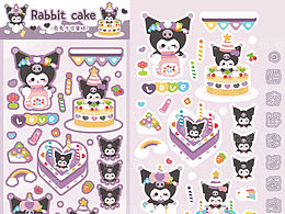 三麗鷗貼紙插畫