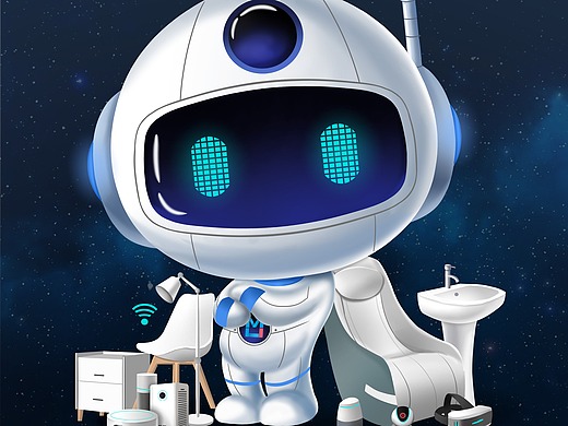 闽鲁智能科技吉祥物,logo形象提升提案