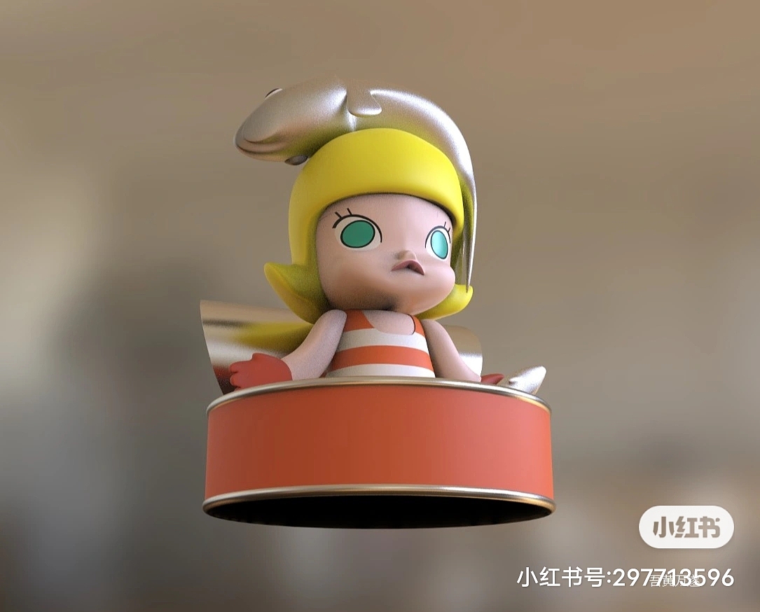 建模渲染场景rhino犀牛盲盒玩具泡泡玛特molly的一天吾黄万遂中国风