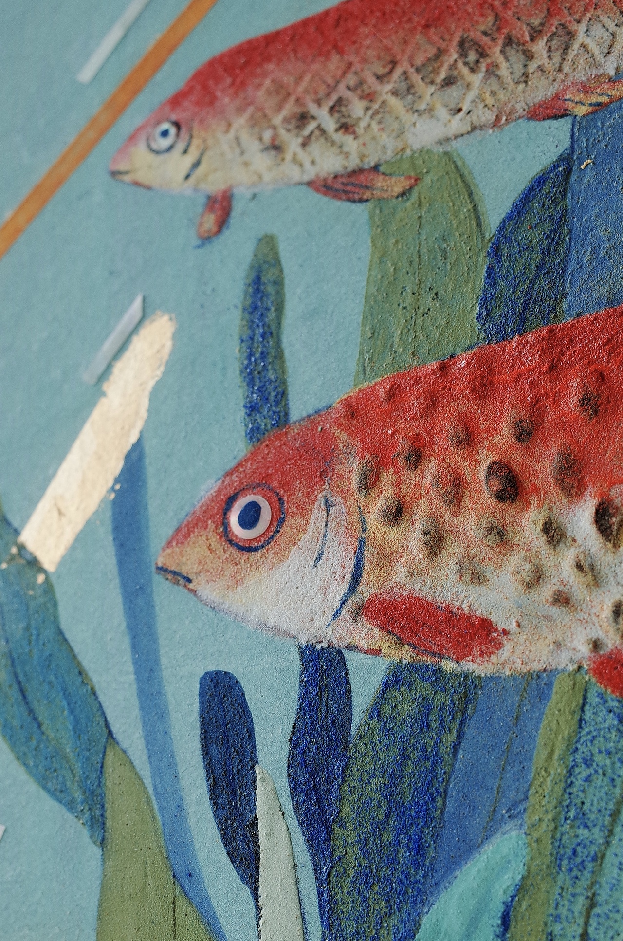 岩彩43《鱼生》 