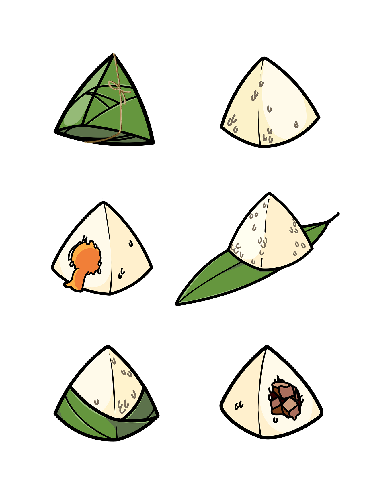 可使用端午节粽子素材元素贴图