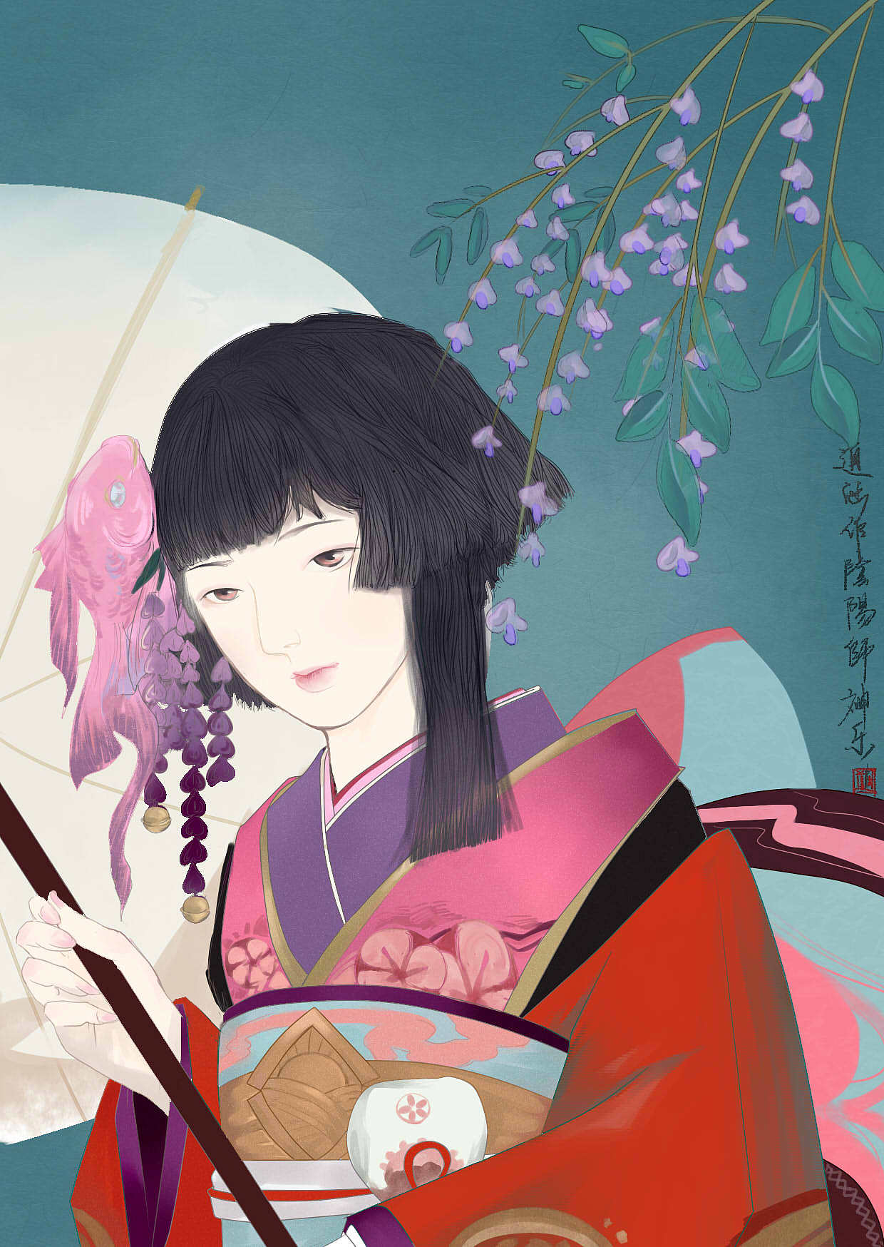 阴阳师 神乐（图ZOTAwNzk2NzI=） - 创作习作 - 站酷设计师道涵summertrain原创素材 - 站酷ZCOOL