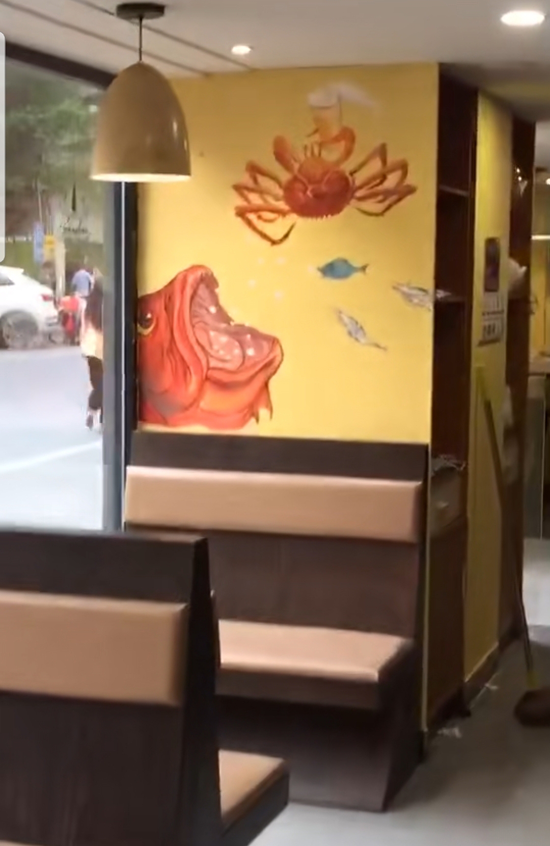 墙绘 广州墙绘 墙绘品牌 海鲜店、龙虾店墙绘 餐厅墙绘