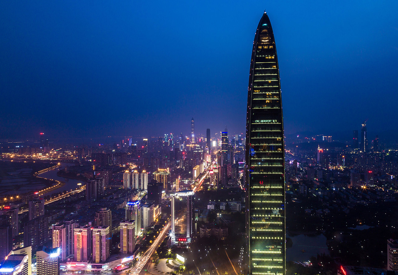 风光摄影帝王大厦京基一百夜景