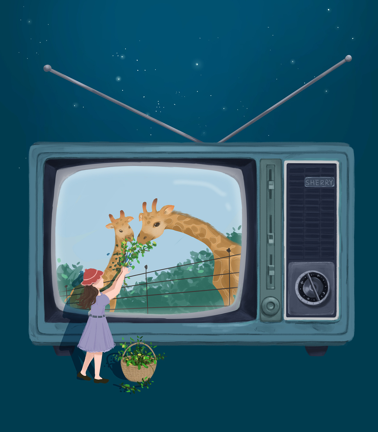 旅行电视机|插画|商业插画|sherry白日梦 - 原创作品 - 站酷 (zcool)