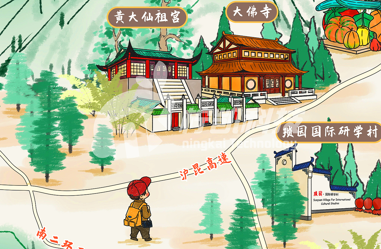 金华全域手绘地图（图ZMjYwNDAzMzEy） - 商业插画 - 站酷设计师手绘地图制作原创素材 - 站酷ZCOOL