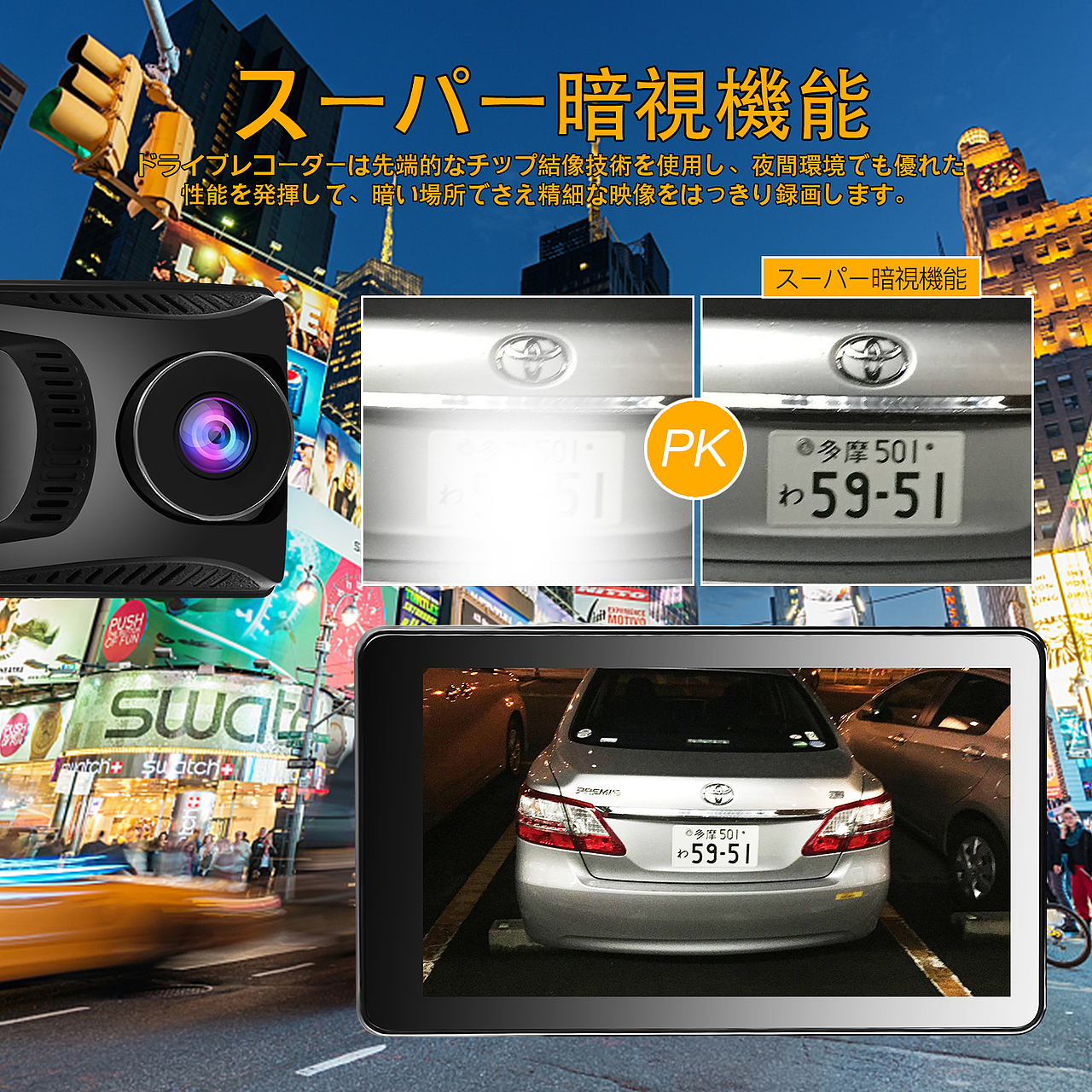 行车记录仪 亚马逊主图设计产品拍摄图片处理精修美工