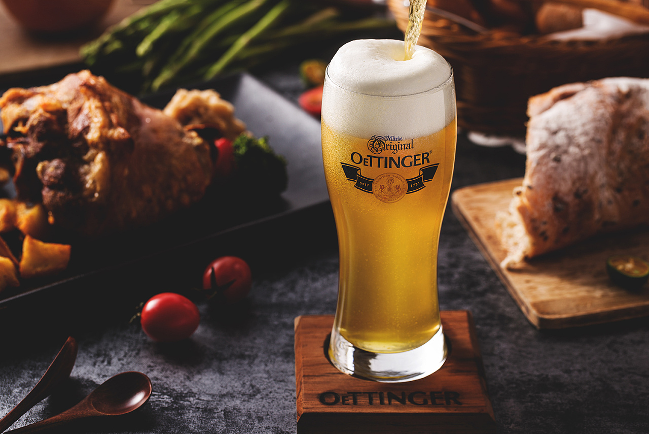 德国奥丁格啤酒广告场景氛围拍摄及修图案例