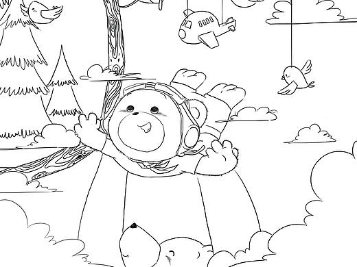 儿童插画 绘本 小熊