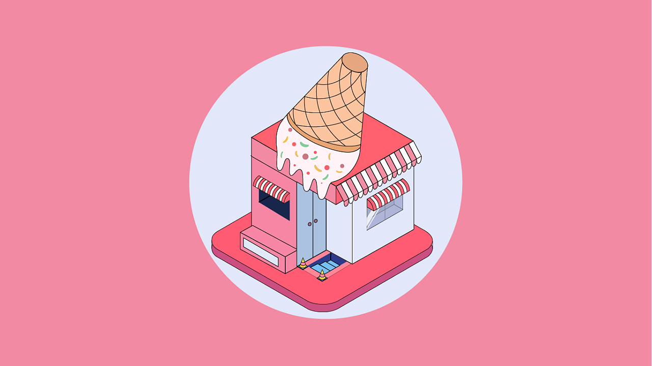 冰淇淋店临摹