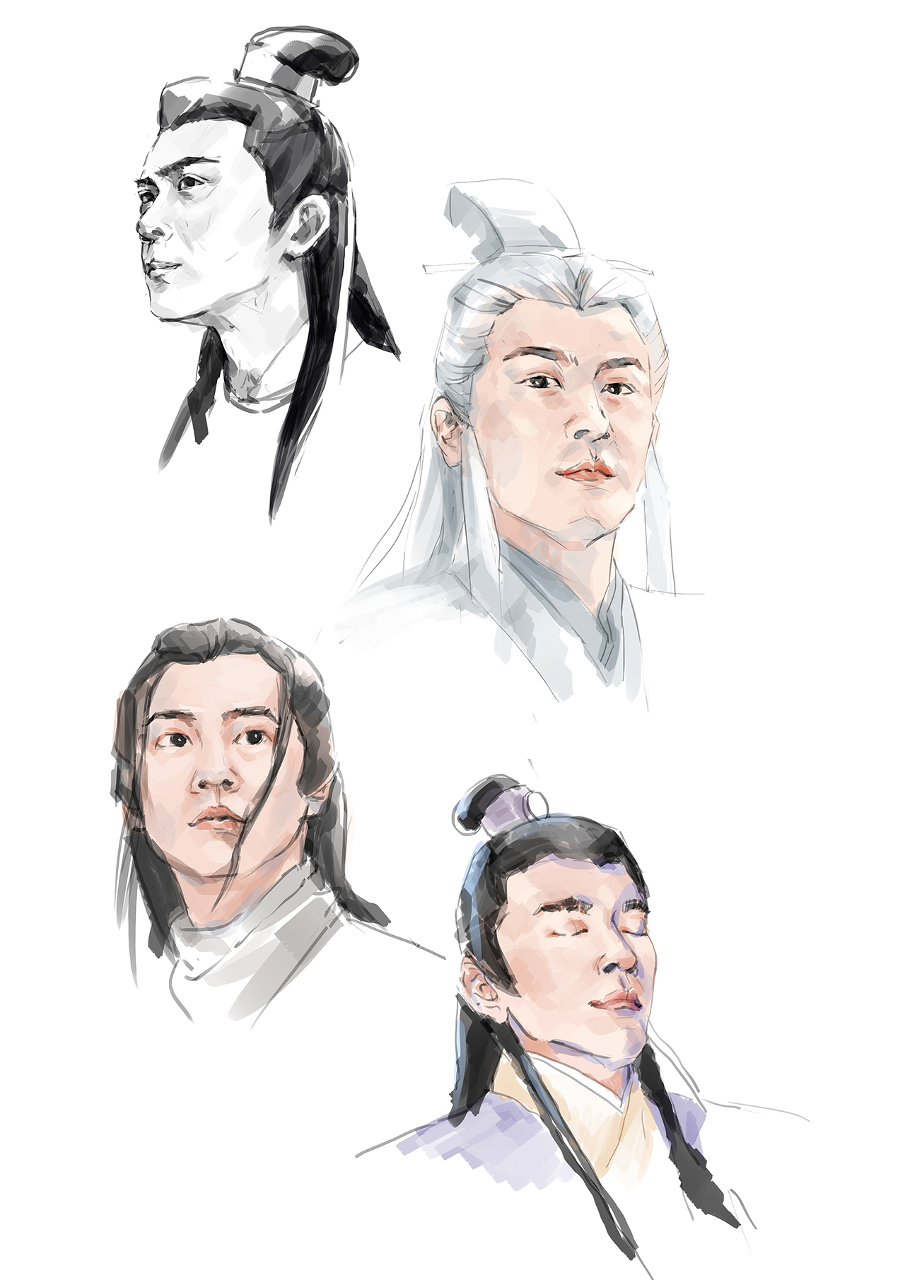 张智尧角色小速写-楚留香,师尊,堂本刚