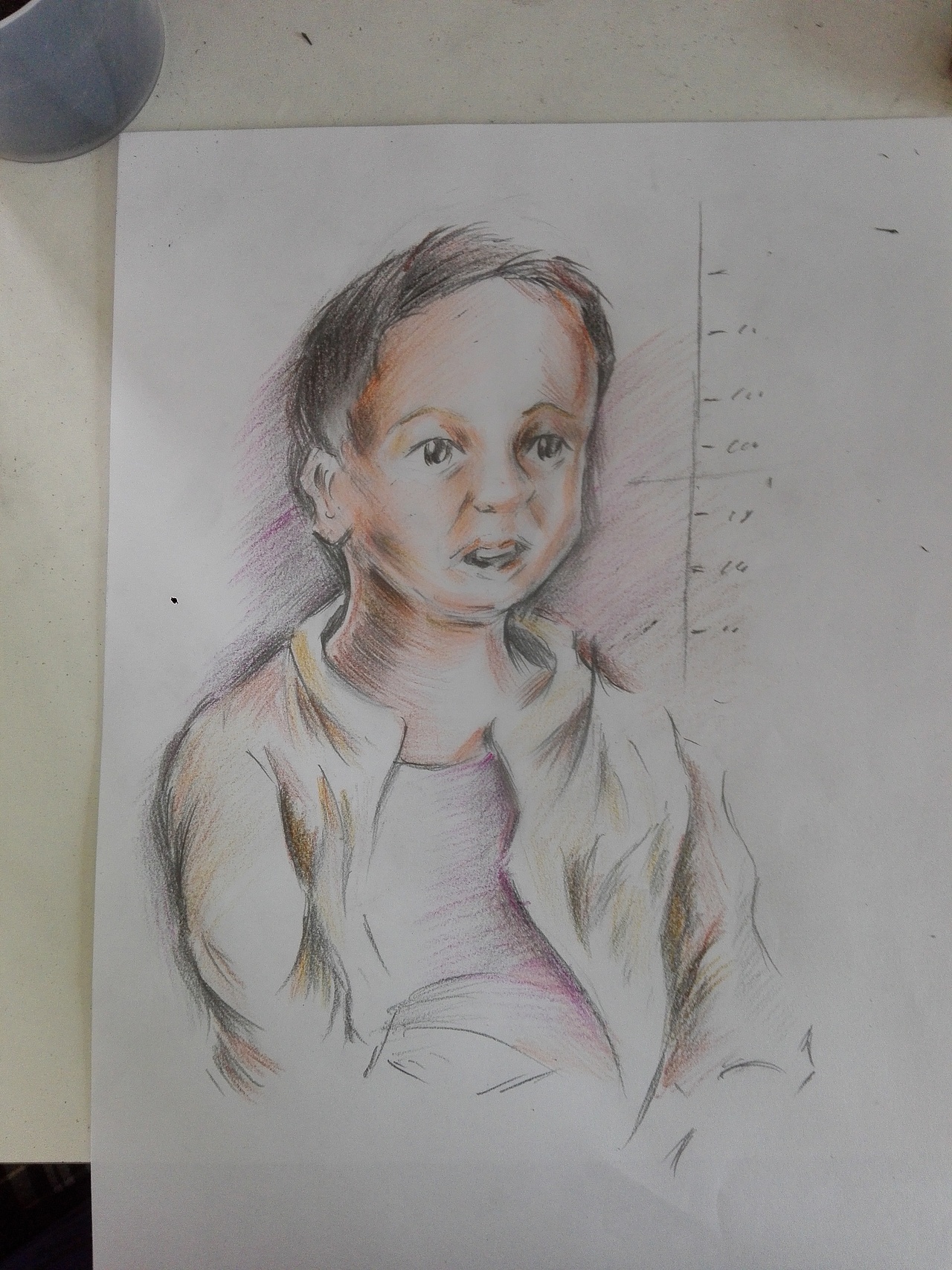 彩铅素描人物图