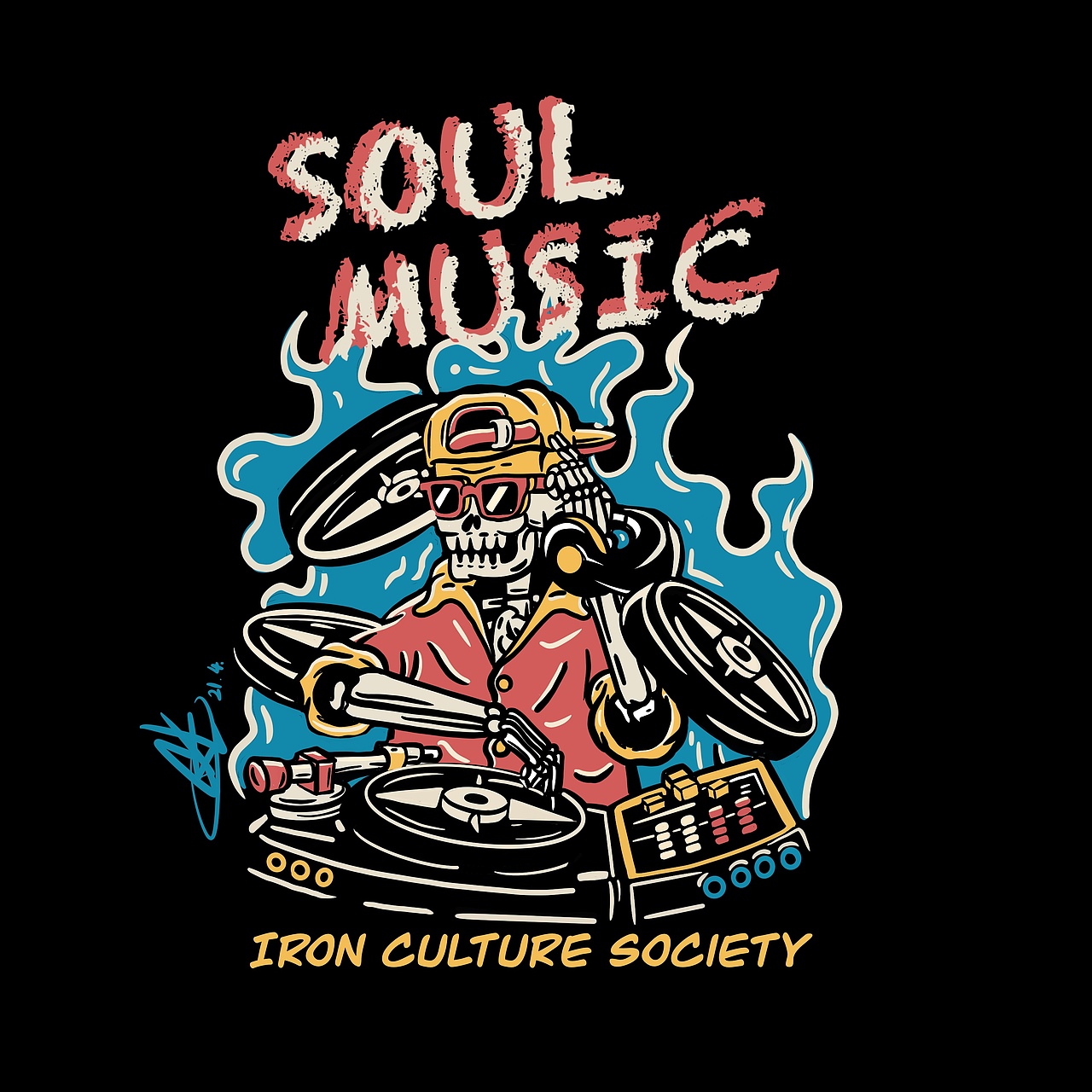 西海岸logo设计：灵魂dj