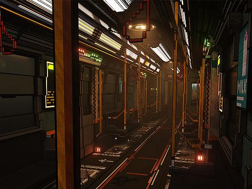 体素——MagicVoxel渲染场景《地铁》