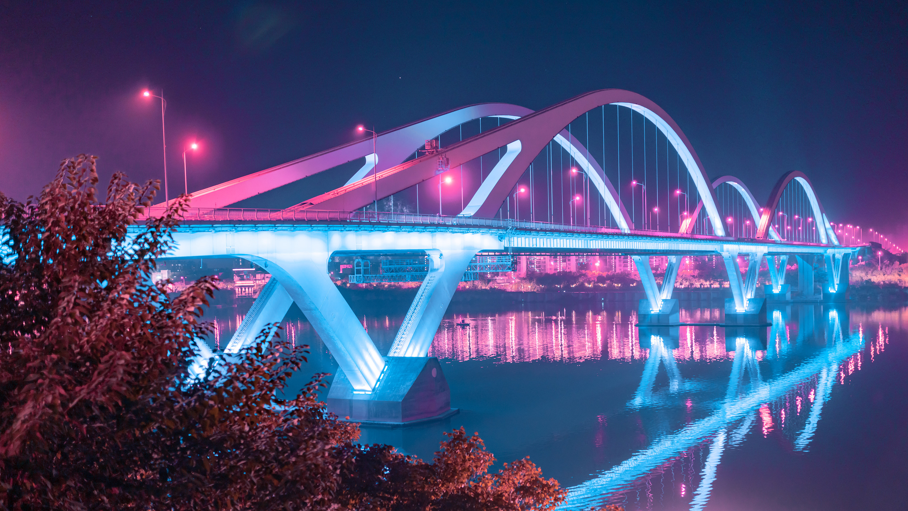 柳州三门江大桥夜景-四种调色风格|摄影|风光|璐少 - 原创作品 - 站酷 (ZCOOL)