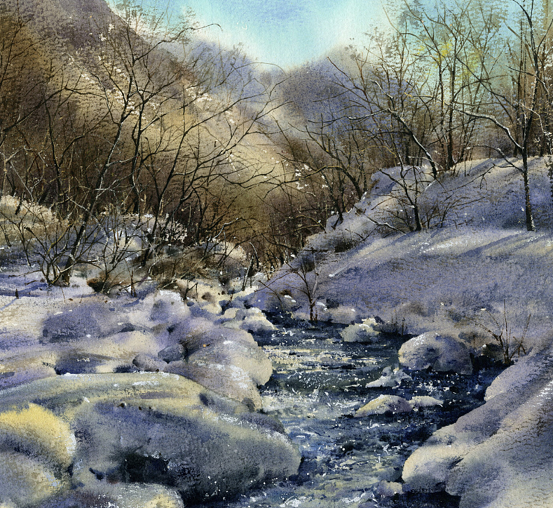 雪景（图ZMTY0NzM3NzY0） - 绘画 - 站酷设计师JIJ电商原创素材 - 站酷ZCOOL